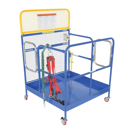 Vestil FULL FEAT WORK PLATFORM W/CASTRS DUAL ENTRY 48X48 WP-4848-CA-DD-FF